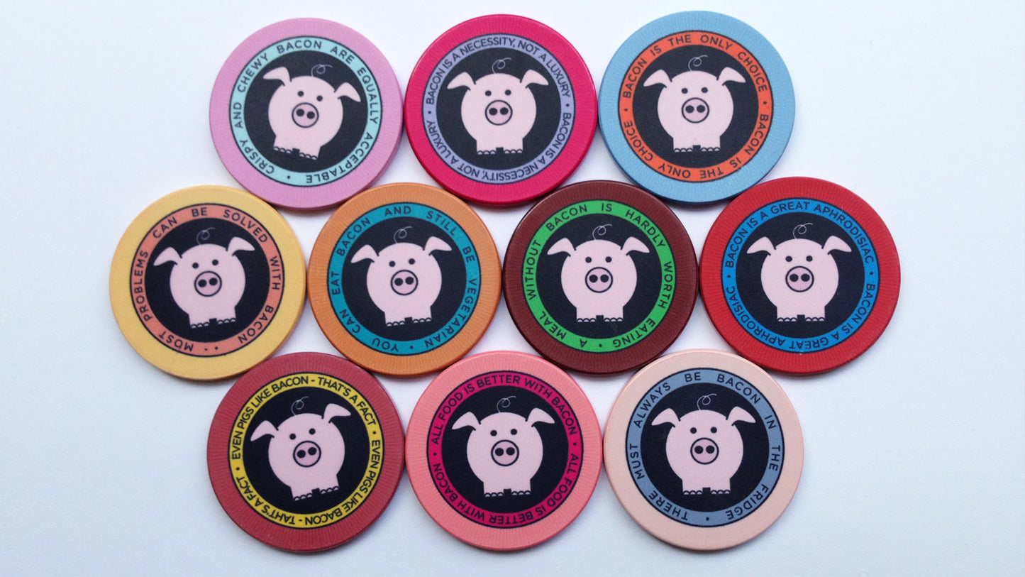 Bacon Poker chips