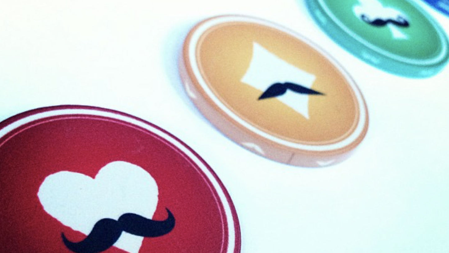 Mustache Poker chips